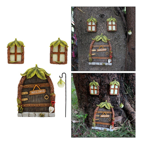 Kit De Lámpara De Ventanas De Puerta De Jardín De Hadas