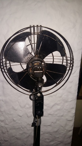 Ventilador Pie De 1955 Tod Original -gira- Funciona S/ruidos Negro (Usado)