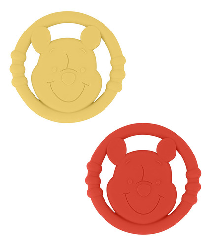 Cudlie Disney - Juego De Mordedores De Silicona Para Bebés. Color Winnie The Pooh