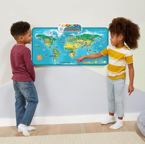 Mapa Mundial Leapfrog Juguete Interactivo Con Luces Y Sonido