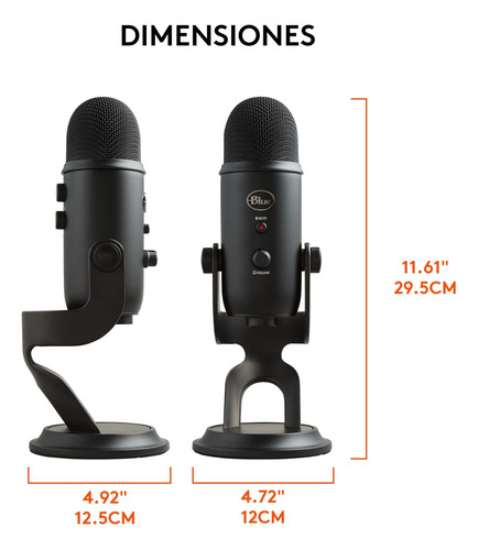 Micrófono Blue Yeti Condensador Color Black