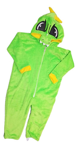 Pijama Enteriza Cocodrilo Térmica Peludita Infantil Niños