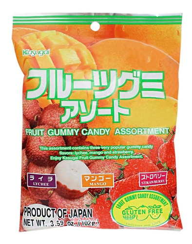 Imagen 1 de 1 de Fruits Gummy Assort, 102g, Kasugai