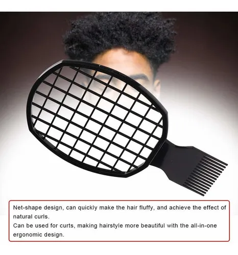 Peine De Peinado De Pelo Negro Rizado Esponja Estao Hoja Hie