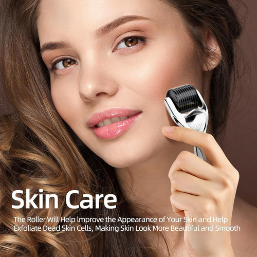Rodillo Microneedling Derma, Rodillo Para Barba, Rodillo