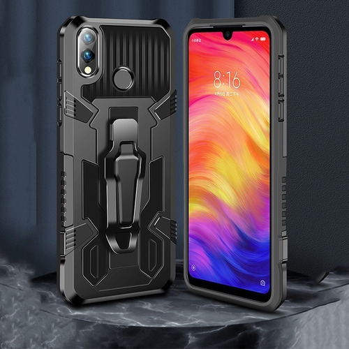 Imagem 2 de 6 de Capa Capinha Case Armadura Com Clip Suporte Imã Redmi Note 9