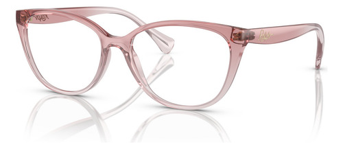 Armação Óculos De Grau Ralph Ralph Lauren Ra7135 6125 55 Cor Rosa Transparente Brilhante