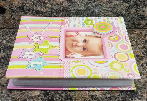 Album De Fotos Rosa Para Bebe Niña Con Foto En La Portada