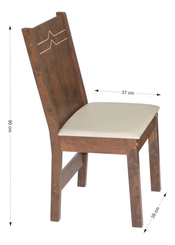 Conjunto Mesa Quadrada Amanda Com 4 Cadeiras Elane Giwt