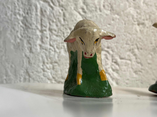 Figuras Antiguas Borregos Nacimiento (Usado)
