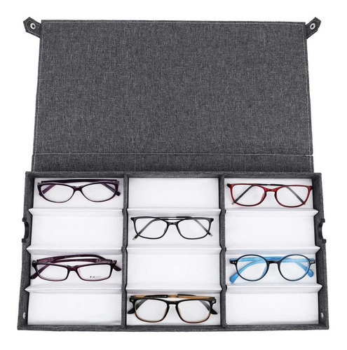 Diseño Ikee 12 Ranuras Gafas Organizador De Almacenamient