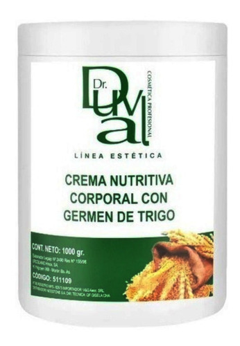 Crema Nutritiva Corporal Con Germen De Trigo X1000g Duval