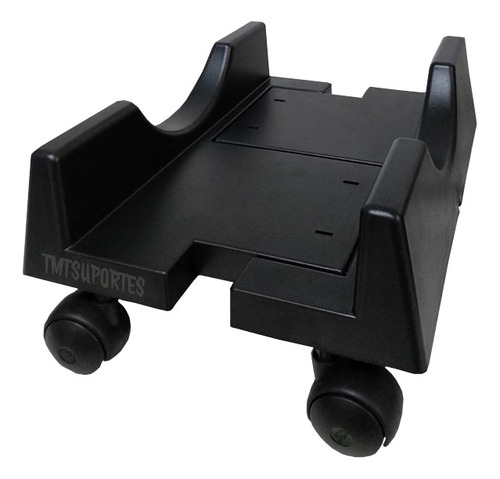 Suporte De Gabinete Cpu Carrinho Ajustável Com Rodinha Tmt Cor Preto