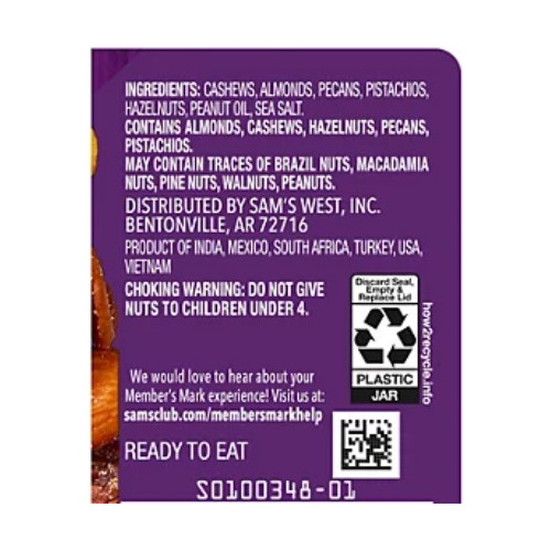 Member's Mark Deluxe Mixed Nuts / Nueces Mixtas Con Sal