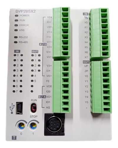 Dvp20sx211t Controlador Lógico Programable Plc 8i/6o Delta