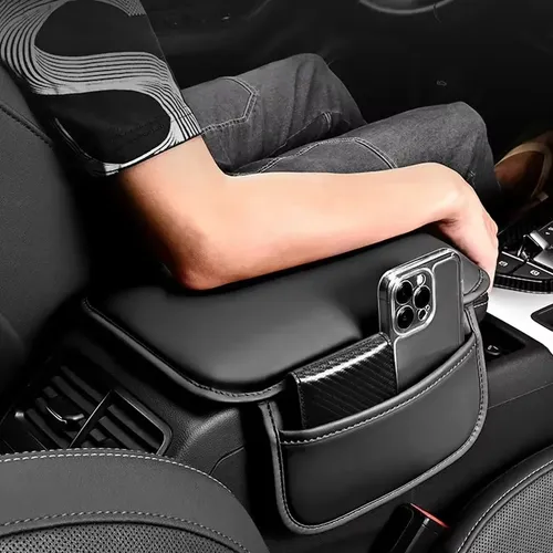 Codera Para Reposabrazos De Coche De Piel Auténtica