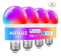 Comprar Hifiluz Focos Led Wifi Inteligente 4 Pcs Focos Rgbcw Compatible Con Alexa Google Siri Control Remoto Y App Multicolor Bombillas Led Ajustable 2700-6500k Control De Android Ios App