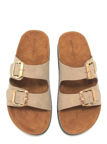 Imagen 5 de 8 de Sandalias Ojotas Moda Livianas Cómodas 2 Hebillas Sr 2054