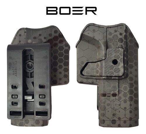 Funda Pistolera Boer Glock Porta Cargador Doble Universal
