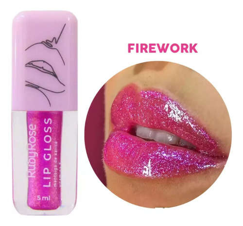 Lip Gloss Glitter Ruby Rose Gloss Labial Atacado Kit