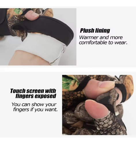 Guantes Caza Camoflaje Rt Tactico Multifuncional Termico