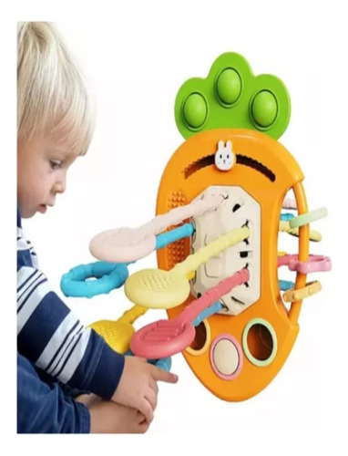 Juguete Sensorial Montessori 3en1 Para Bebé Diseño Zanahoria