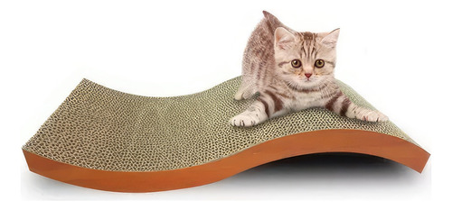 Rascador Para Gatos Carton Corrugado Diseño Ondulado Catnip