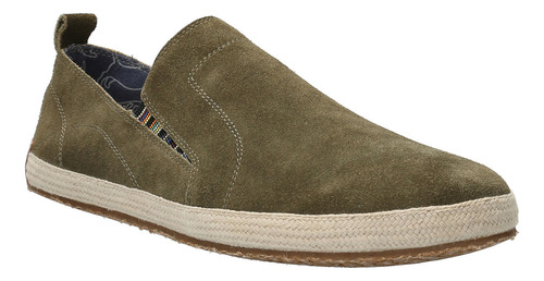 Zapato Hush Puppies Party Olive Para Hombre