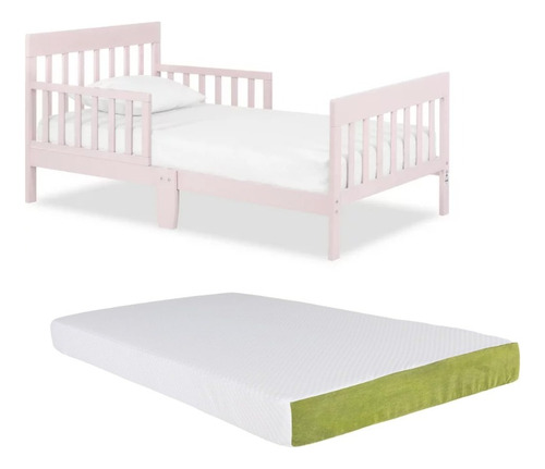 Cama Infantil De Madera Dream On Me Rosa Con Colchon