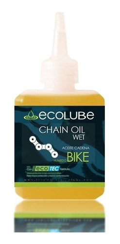 Aceite Lubricante Cadena Humedo Bicicleta Ecolube 130ml