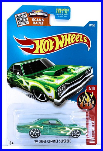 Hot Wheels # 04/10 - '69 Dodge Coronet Superbee 1/64 - Dhr09