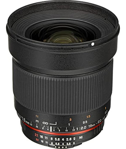 Rokinon 16maf-n Lentes Asférica, De Gran Angular