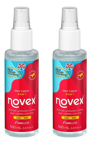 Oleo Capilar Novex 100ml Meus Cachos De Cinema - Kit C/ 2un