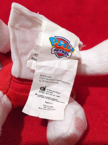 Paw Patrol Colgante Monedero Peluche Marshall 16 Cm. Usado (Usado)