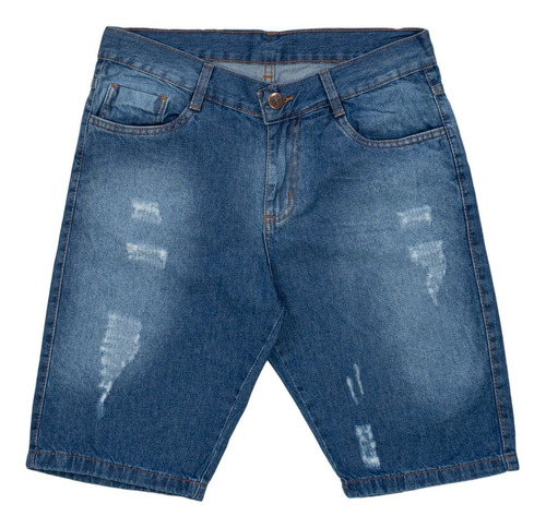 Imagem 2 de 4 de Kit 3 Bermudas Jeans Masculina Rasgada Original Short Jeans