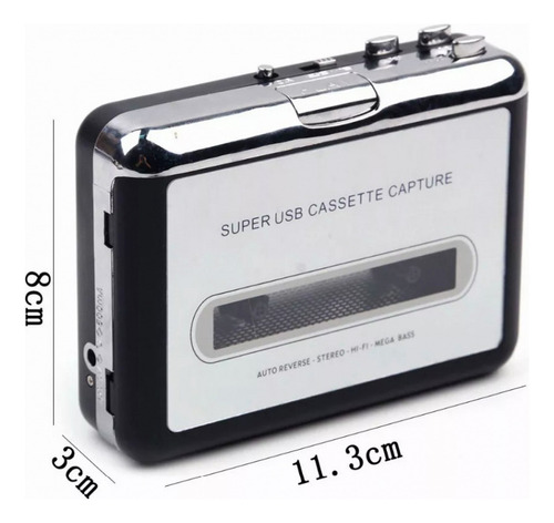 Reproductor Y Convertidor De Casetes A Mp3 Usb Estéreo