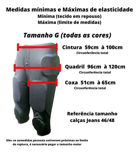 Cal a Futebol Americano Completa Com 7 Pads Grupo Rb