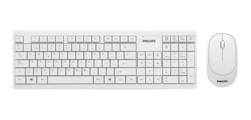 Kit Teclado Y Mouse Inalambrico Blanco C314 Spt6314 Philips