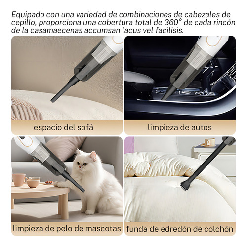 Aspiradora De Mano Portatil Para Automovil Y Hogar 12000pa