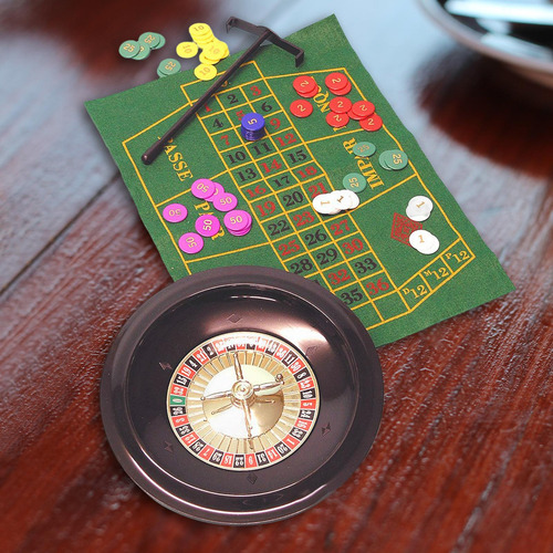 Rueda De Ruleta De 10 Pulgadas, 100 Fichas Y Mantel