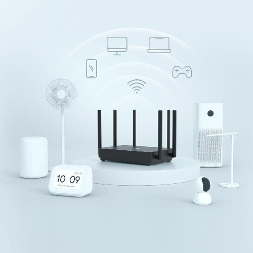 Router Xiaomi Mi Ax3200 Negro 3202mbps Wi-fi 6 2.4g 5g Sopor