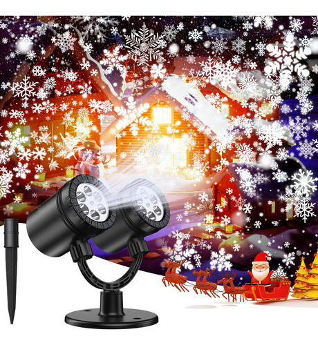 Proyector De Luces De Navidad Para Exteriores, Luces De Pro.