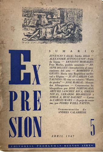 Revista Expresión N° 5 Abril De 1947 Eshop El Escondite