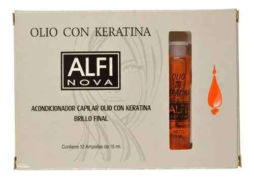 Ampollas Alfinova Acond Capilar Olio Con Keratina 12x15ml.