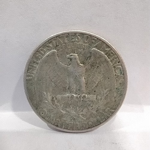 Moneda De Plata Cuarto Dólar Estados Unidos 1951 D Km# 164 