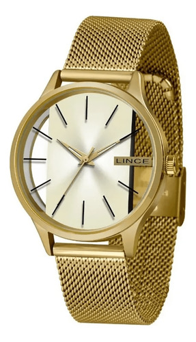 Relógio Lince Feminino Dourado Lrg624l C1kx