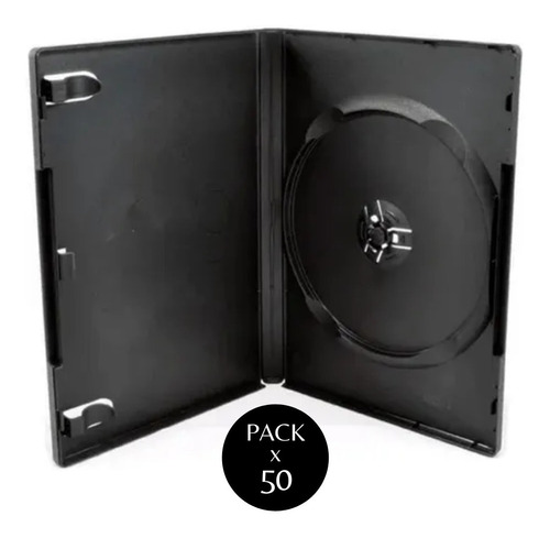 Pack X 50 Cajas Dvd Negra 14 Mm Premium