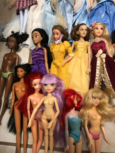 Barbies Lote Princesas Disney De Uso , Detalles, Lote Variad (Usado)