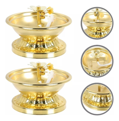 Soporte De Lámpara Ghee, 2 Unidades, Bombillas De Aceite 2