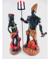 Comprar Esculturas Exú E Pomba Gira Casal 25 Cm Em Resina